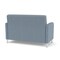 Lesro Siena Lounge Reception Loveseat, Brushed Steel, RS RainSong Back, MD Titan Seat, RS RainSong Panels SN1501 - alternate 3